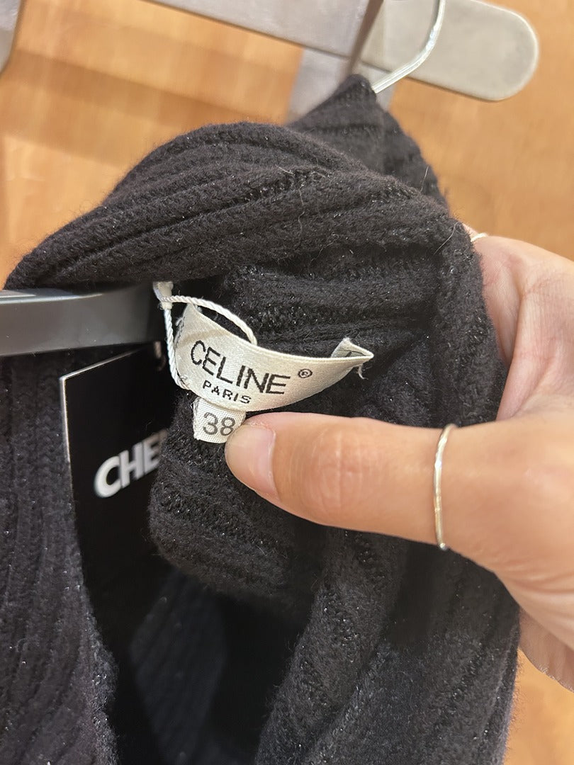 pull col roulé Celine - noir - très bon état