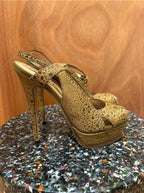Yves Saint Laurent sandales talons plateforme cuir reptile taille 41