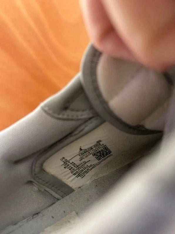 Nike x Dior Air Dior Low sneakers cuir gris et blanc édition limitée