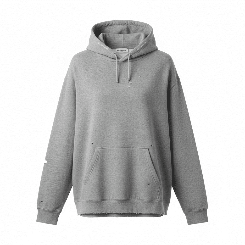 Sweat Givenchy gris oversize en coton vêtement de luxe seconde main