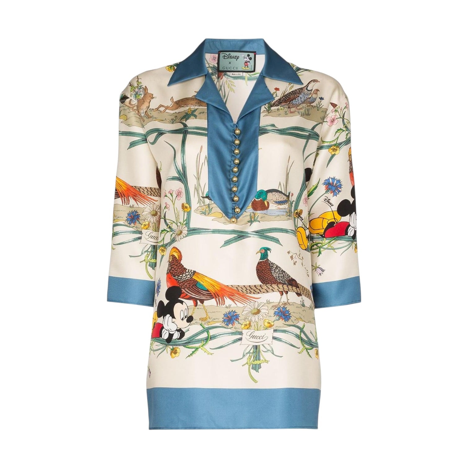 Chemise gucci x disney en soie