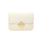 Sac Maje en cuir écru avec fermoir trèfle neuf avec dustbag recto