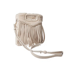 Recto sac M Maje en cuir écru dimensions neuf avec dustbag