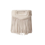 Sac M Maje en cuir écru avec dustbag